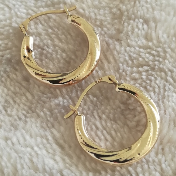 10K solid gold hoops